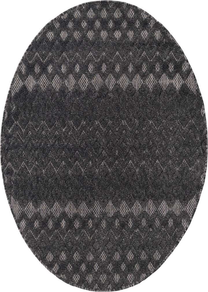 4' x 4' Easy-Clean Trellis Textured Indoor / Outdoor Round Rug