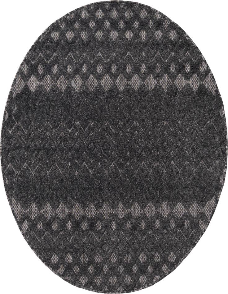 Detail image of 4' x 4' Easy-Clean Trellis Textured Indoor / Outdoor Round Rug