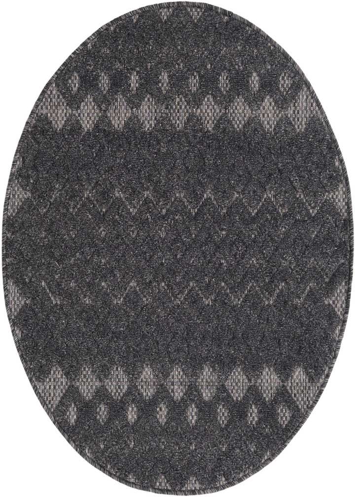 3' x 3' Easy-Clean Trellis Textured Indoor / Outdoor Round Rug