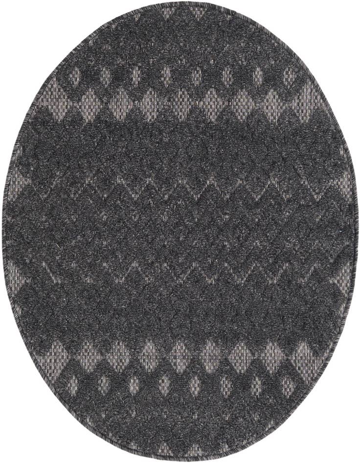 Detail image of 3' x 3' Easy-Clean Trellis Textured Indoor / Outdoor Round Rug