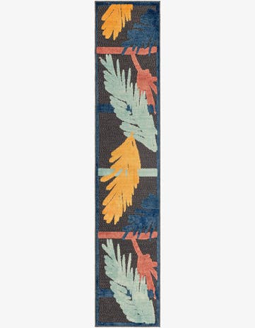 Charcoal Easy-Clean Belize Indoor / Outdoor Runner Rug