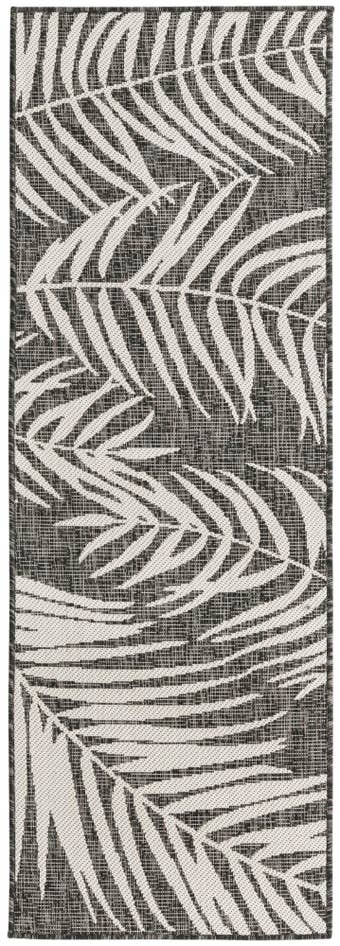 Detail image of 2' x 6' Easy-Clean Botanical Indoor / Outdoor Runner Rug