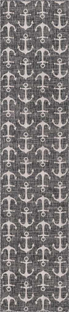2' 7 x 12' Easy-Clean Coastal Indoor / Outdoor Runner Rug