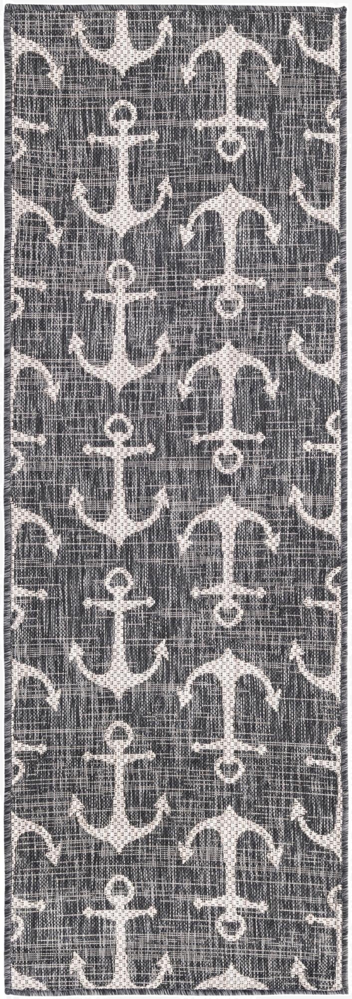 2' x 6'  Washable Coastal Indoor / Outdoor Runner Rug