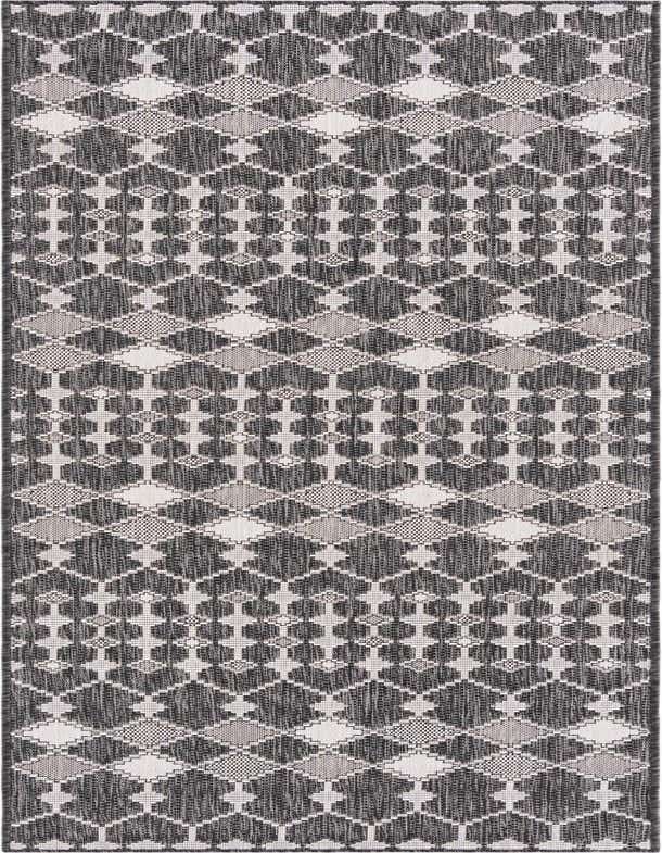 2' 7 x 10' Easy-Clean Lattice Indoor / Outdoor Runner Rug