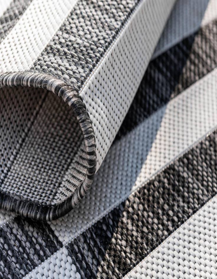 Detail image of 2' 7 x 10'  Washable Striped Indoor / Outdoor Runner Rug