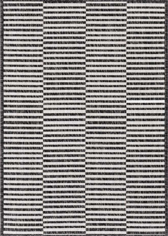 2' x 6' Easy-Clean Striped Indoor / Outdoor Runner Rug