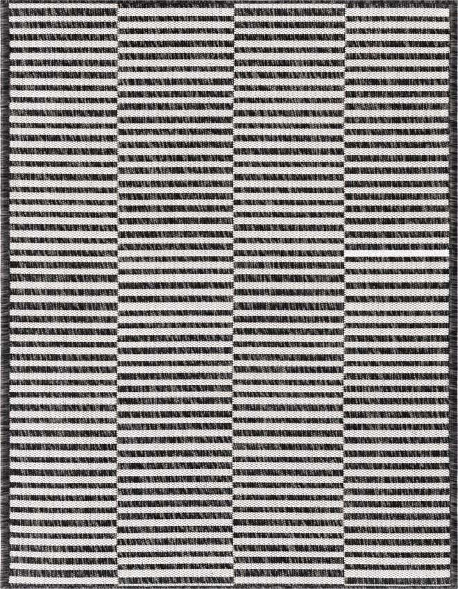 2' x 6' Easy-Clean Striped Indoor / Outdoor Runner Rug