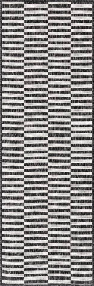 Detail image of 2' x 6' Easy-Clean Striped Indoor / Outdoor Runner Rug