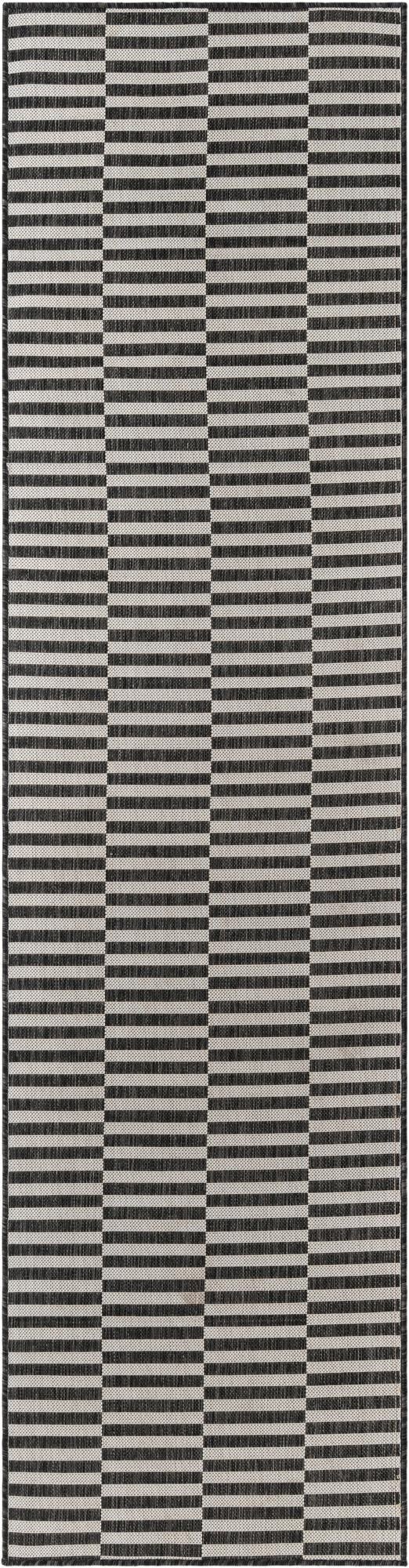 2' x 8'  Washable Striped Indoor / Outdoor Runner Rug