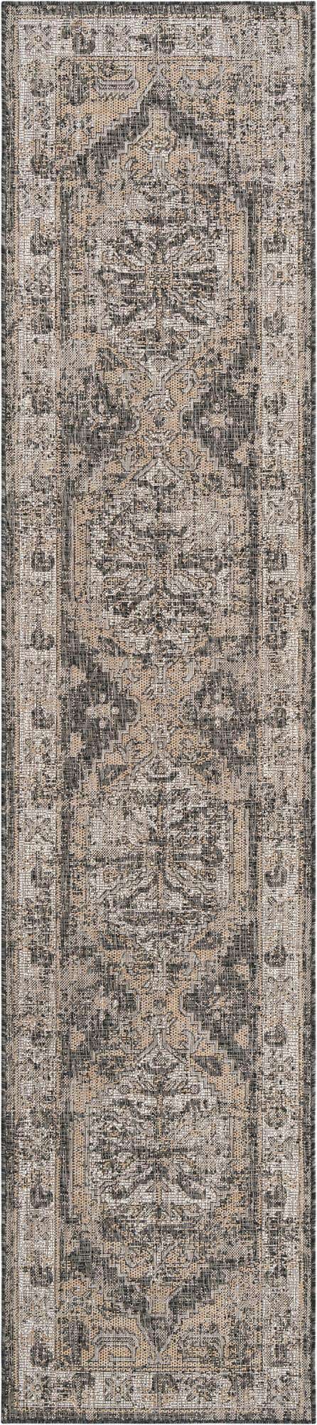 2' 7 x 12' Easy-Clean Traditional Indoor / Outdoor Runner Rug