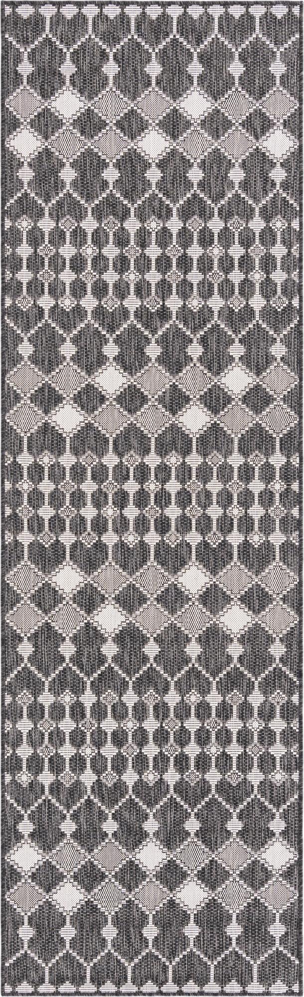 Primary image 2' 7 x 10'  Washable Trellis Indoor / Outdoor Runner Rug