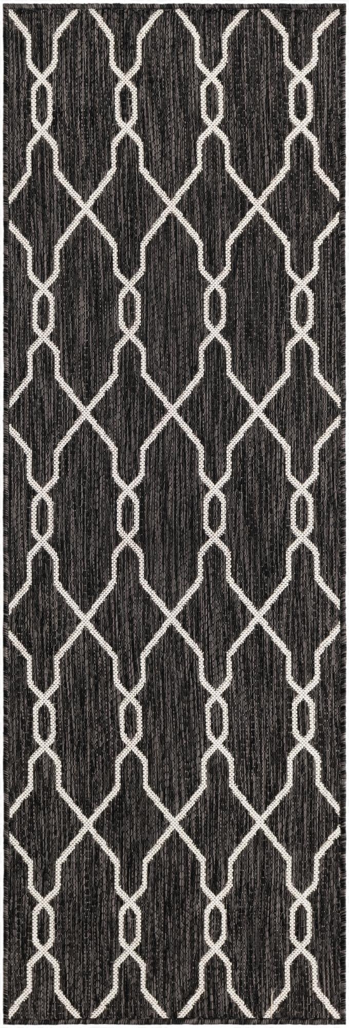 2' x 6'  Washable Trellis Indoor / Outdoor Runner Rug