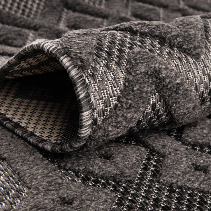 Detail image of 2' x 8' Easy-Clean Trellis Textured Indoor / Outdoor Runner Rug