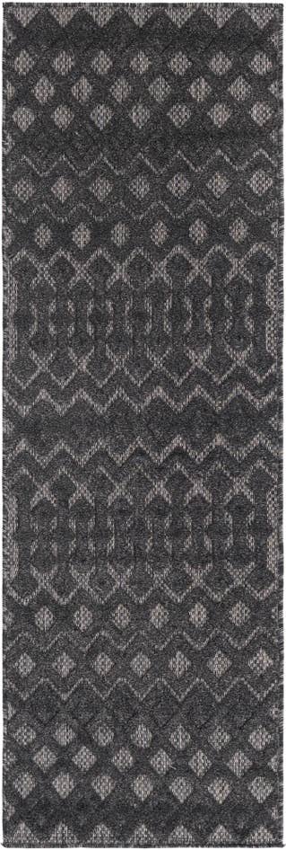 Detail image of 2' x 6' Easy-Clean Trellis Textured Indoor / Outdoor Runner Rug