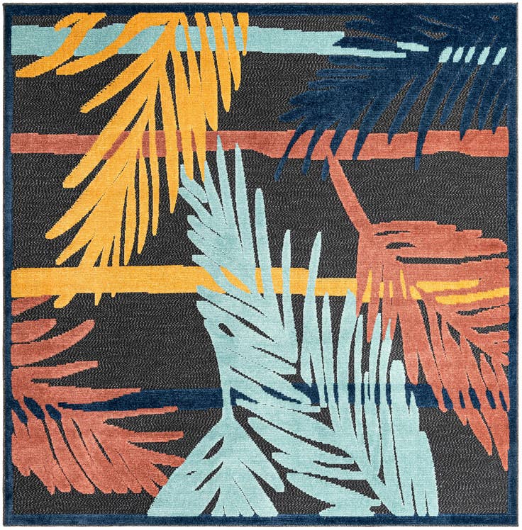 Detail image of 7' 10 x 7' 10 Easy-Clean Belize Indoor / Outdoor Square Rug