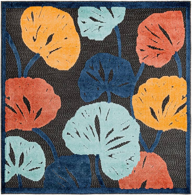Detail image of 5' 3 x 5' 3 Easy-Clean Belize Indoor / Outdoor Square Rug