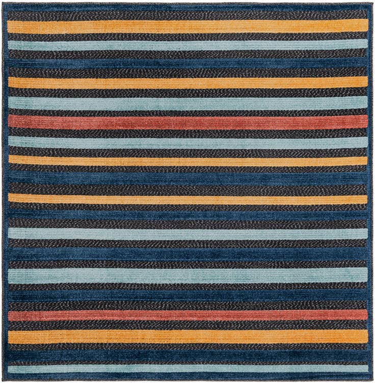 Detail image of 5' 3 x 5' 3 Easy-Clean Belize Indoor / Outdoor Square Rug