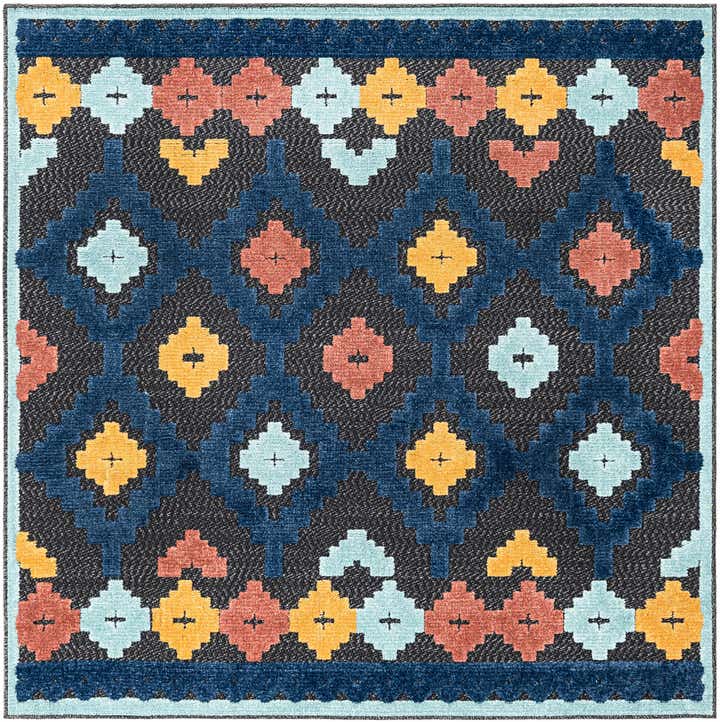 5' 3 x 5' 3 Easy-Clean Belize Indoor / Outdoor Square Rug