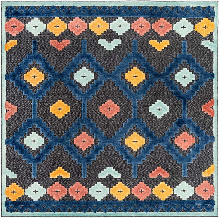 7' 10 x 7' 10 Easy-Clean Belize Indoor / Outdoor Square Rug