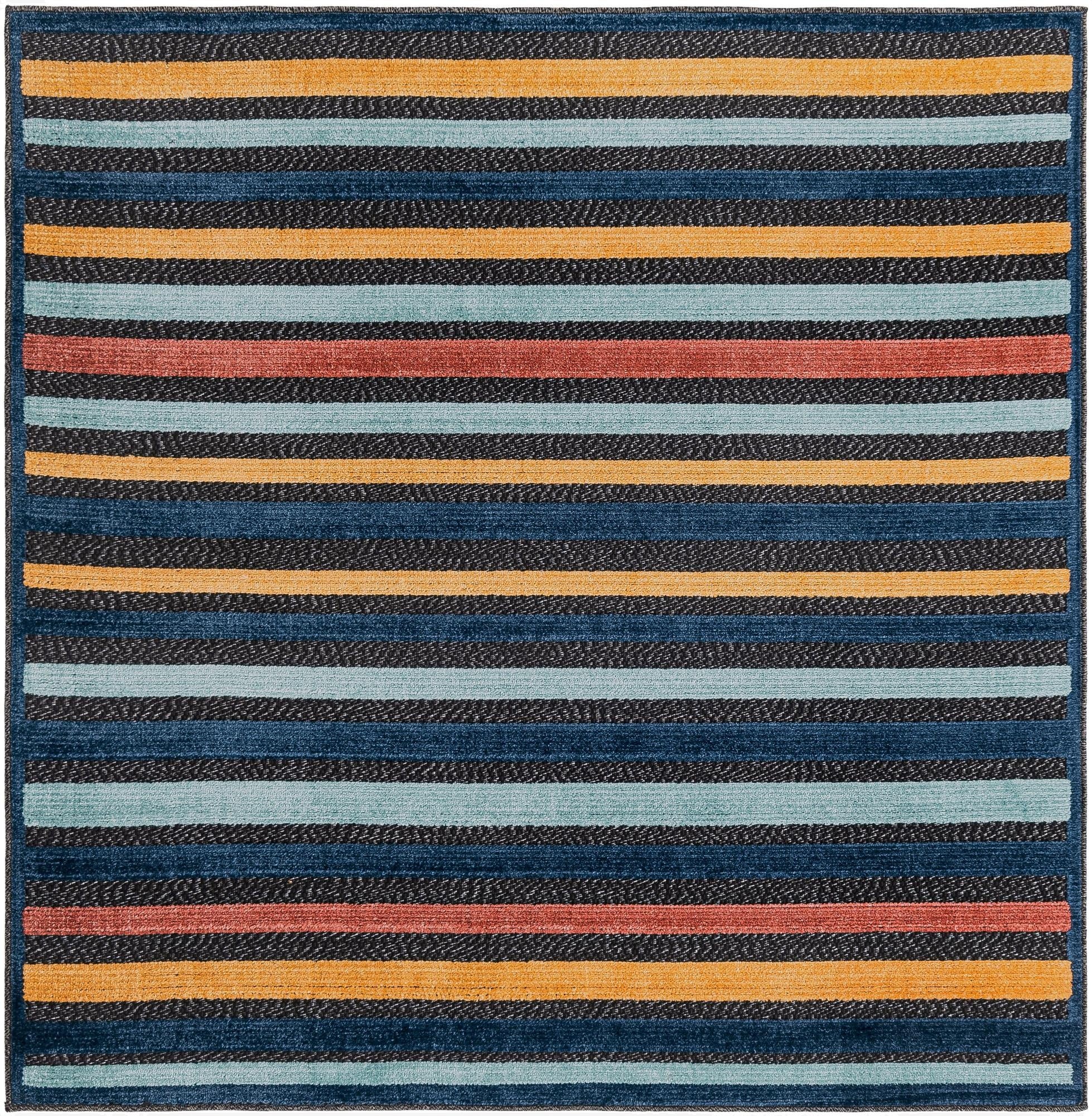 5' 3 x 5' 3  Washable Belize Indoor / Outdoor Square Rug