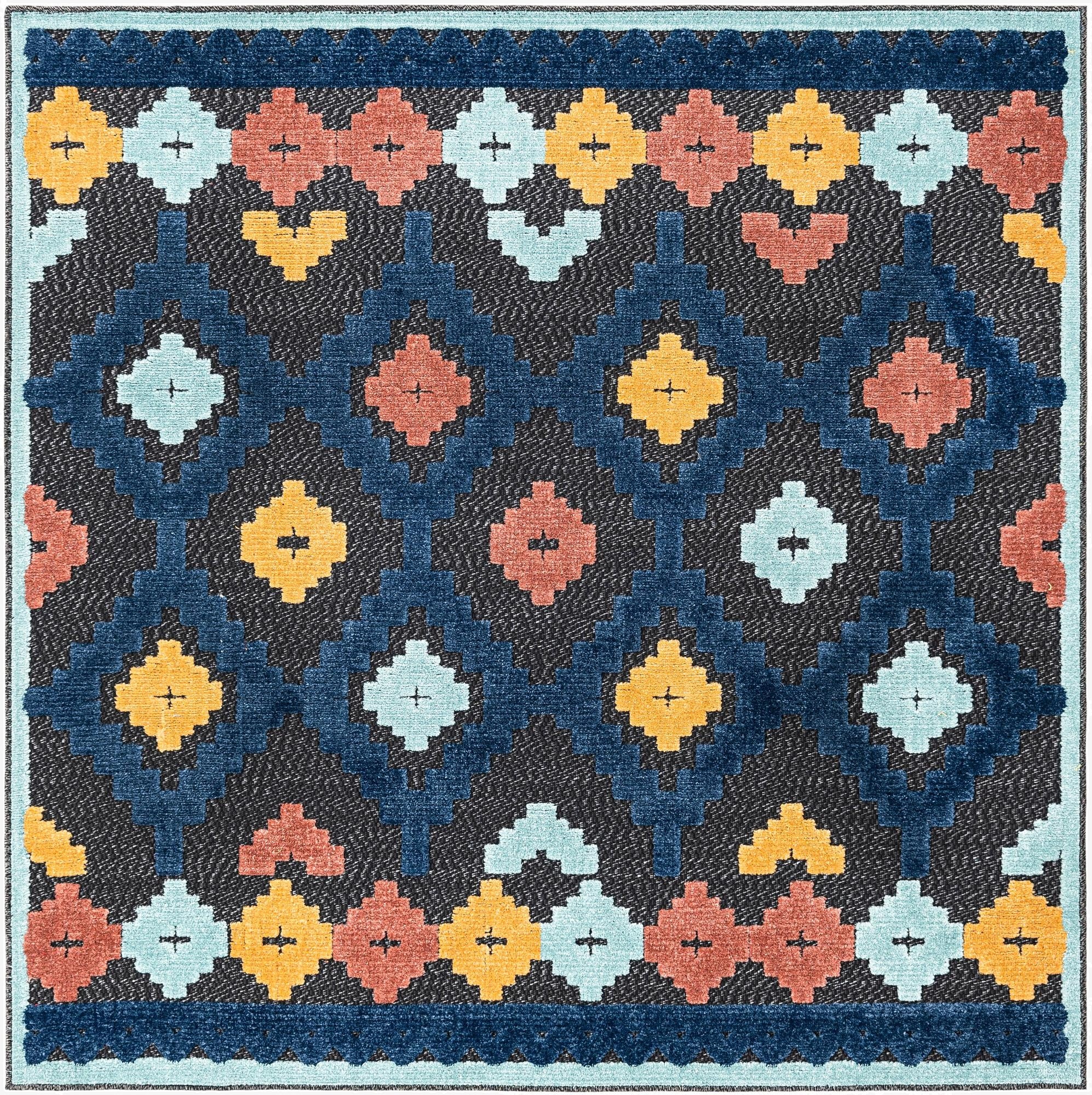 5' 3 x 5' 3  Washable Belize Indoor / Outdoor Square Rug