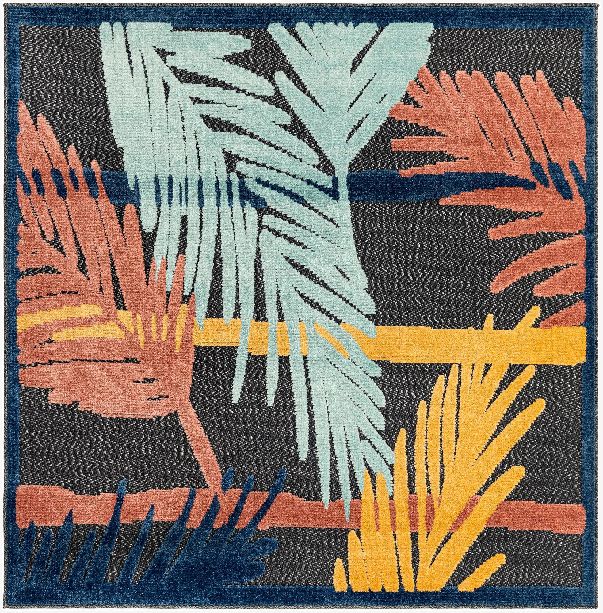 5' 3 x 5' 3  Washable Belize Indoor / Outdoor Square Rug