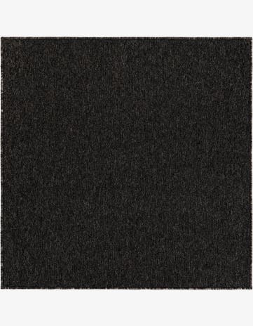 Charcoal Everyday Solid Square Rug