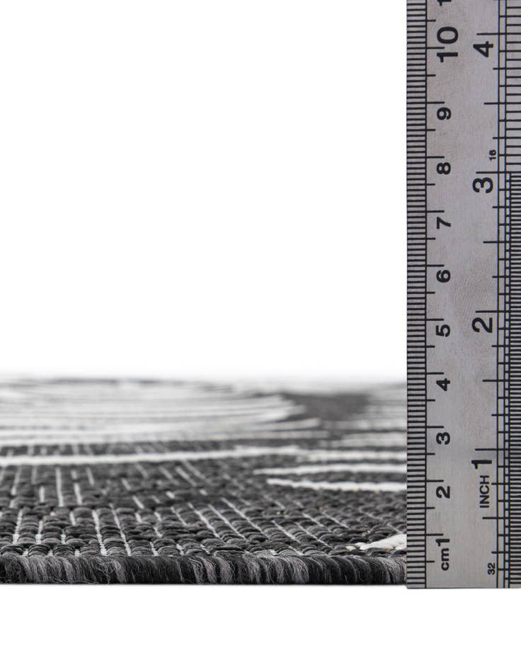 Detail image of 5' 3 x 5' 3 Easy-Clean Botanical Indoor / Outdoor Square Rug