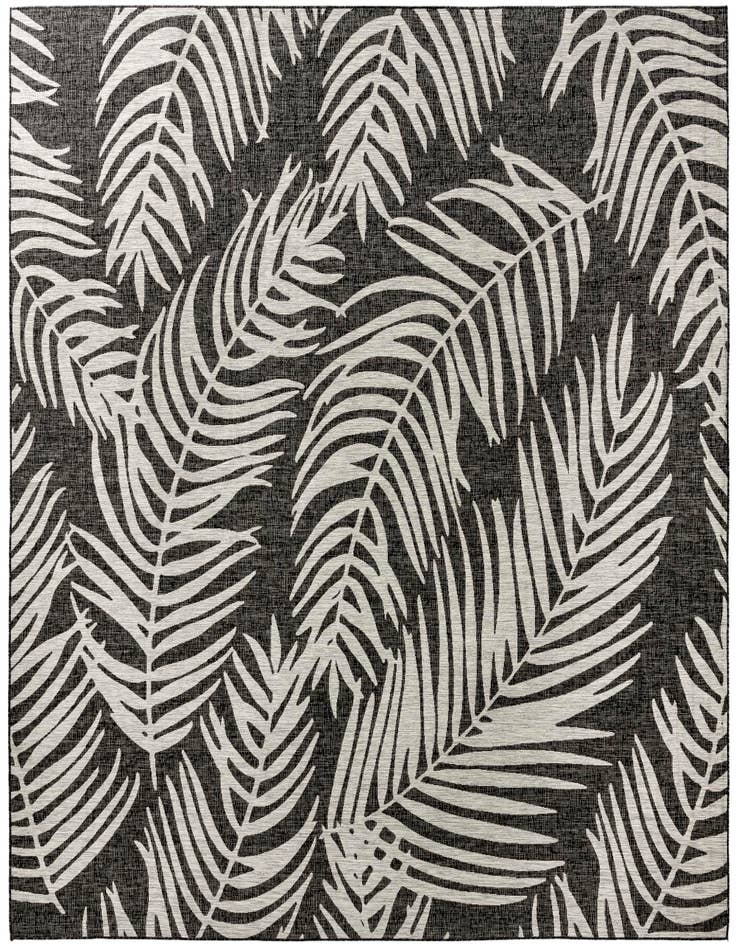 Detail image of 13' x 13' Easy-Clean Botanical Indoor / Outdoor Square Rug