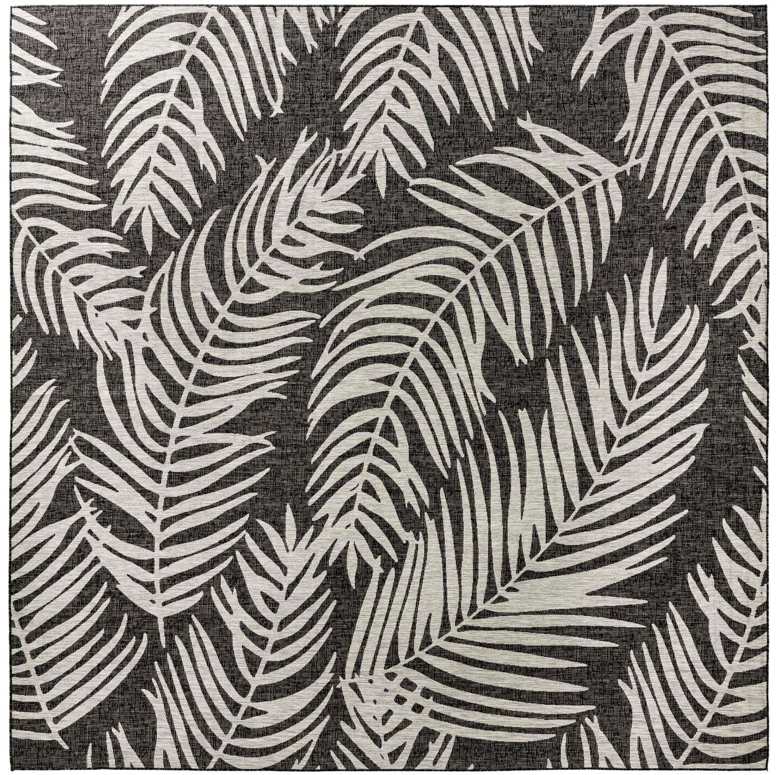13' x 13' Easy-Clean Botanical Indoor / Outdoor Square Rug