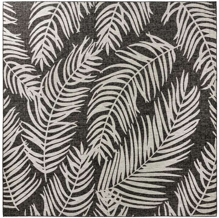 13' x 13' Easy-Clean Botanical Indoor / Outdoor Square Rug