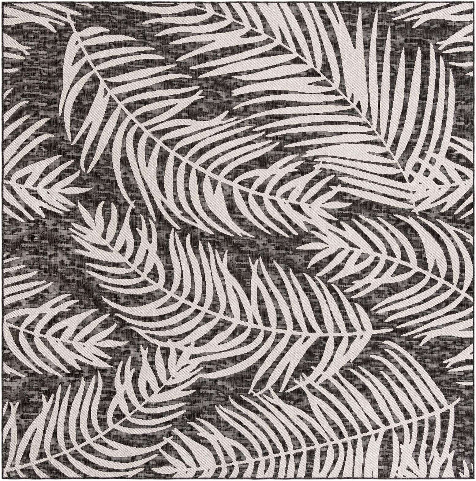 10' x 10' Easy-Clean Botanical Indoor / Outdoor Square Rug