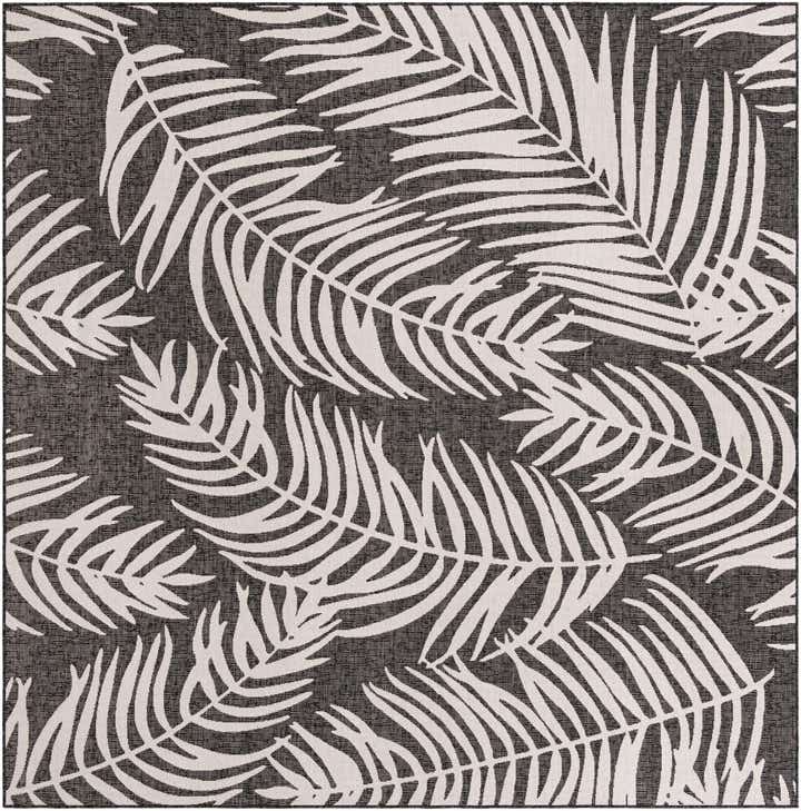 10' x 10' Easy-Clean Botanical Indoor / Outdoor Square Rug