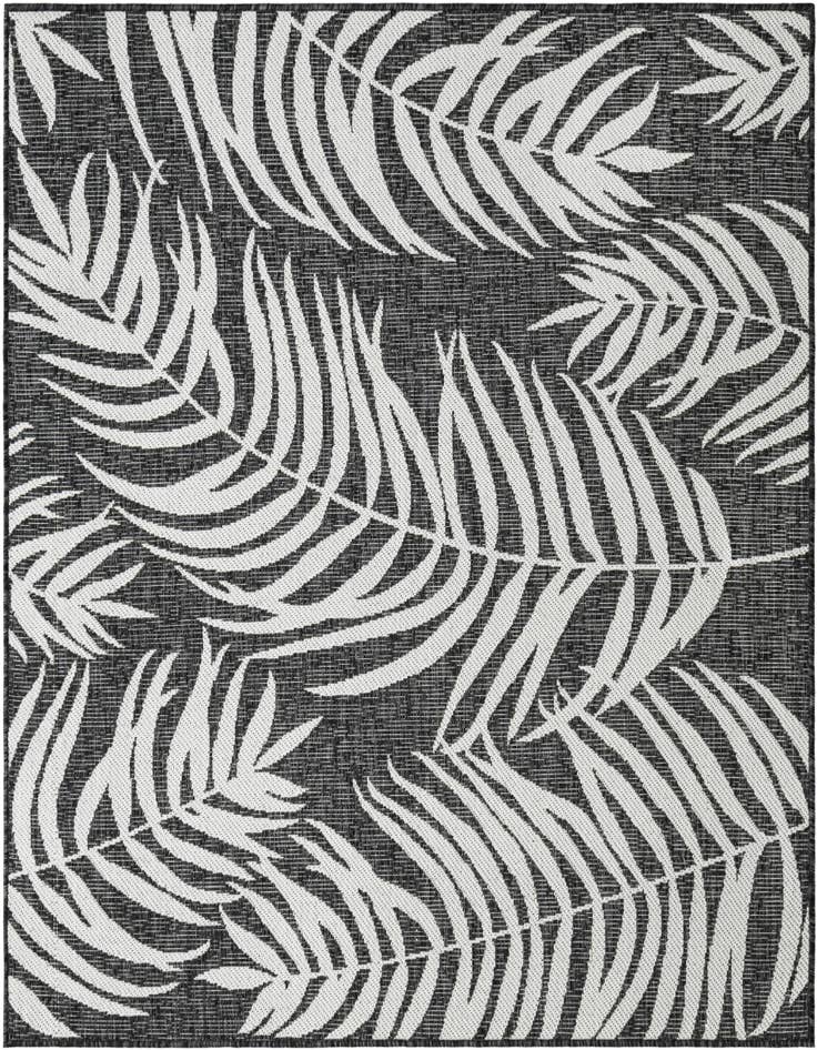 Detail image of 5' 3 x 5' 3 Easy-Clean Botanical Indoor / Outdoor Square Rug
