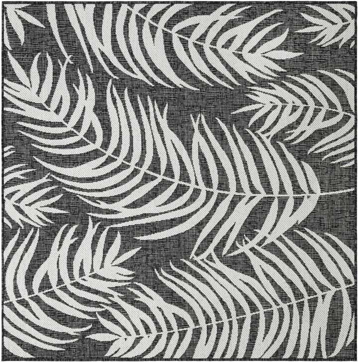 5' 3 x 5' 3 Easy-Clean Botanical Indoor / Outdoor Square Rug