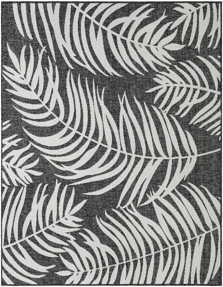 Detail image of 6' x 6' Easy-Clean Botanical Indoor / Outdoor Square Rug