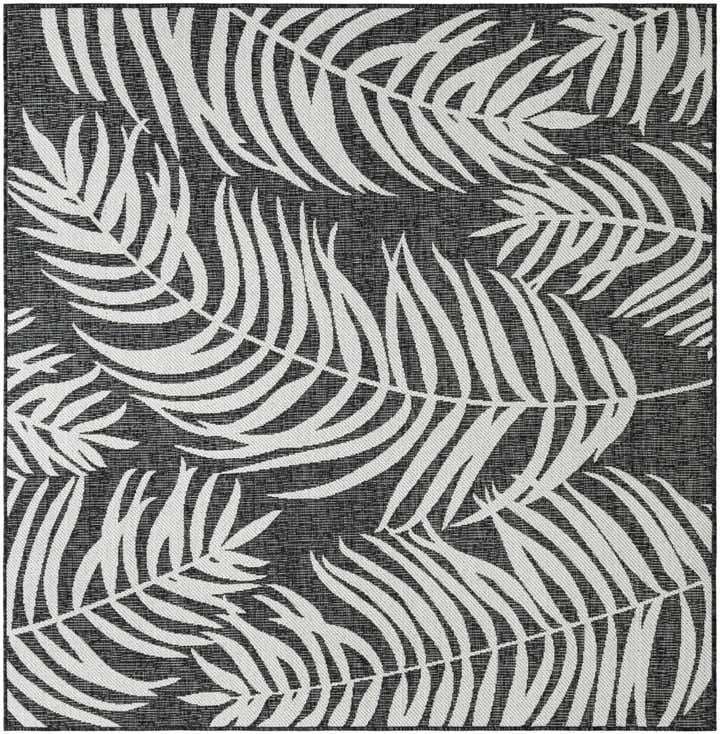 6' x 6' Easy-Clean Botanical Indoor / Outdoor Square Rug