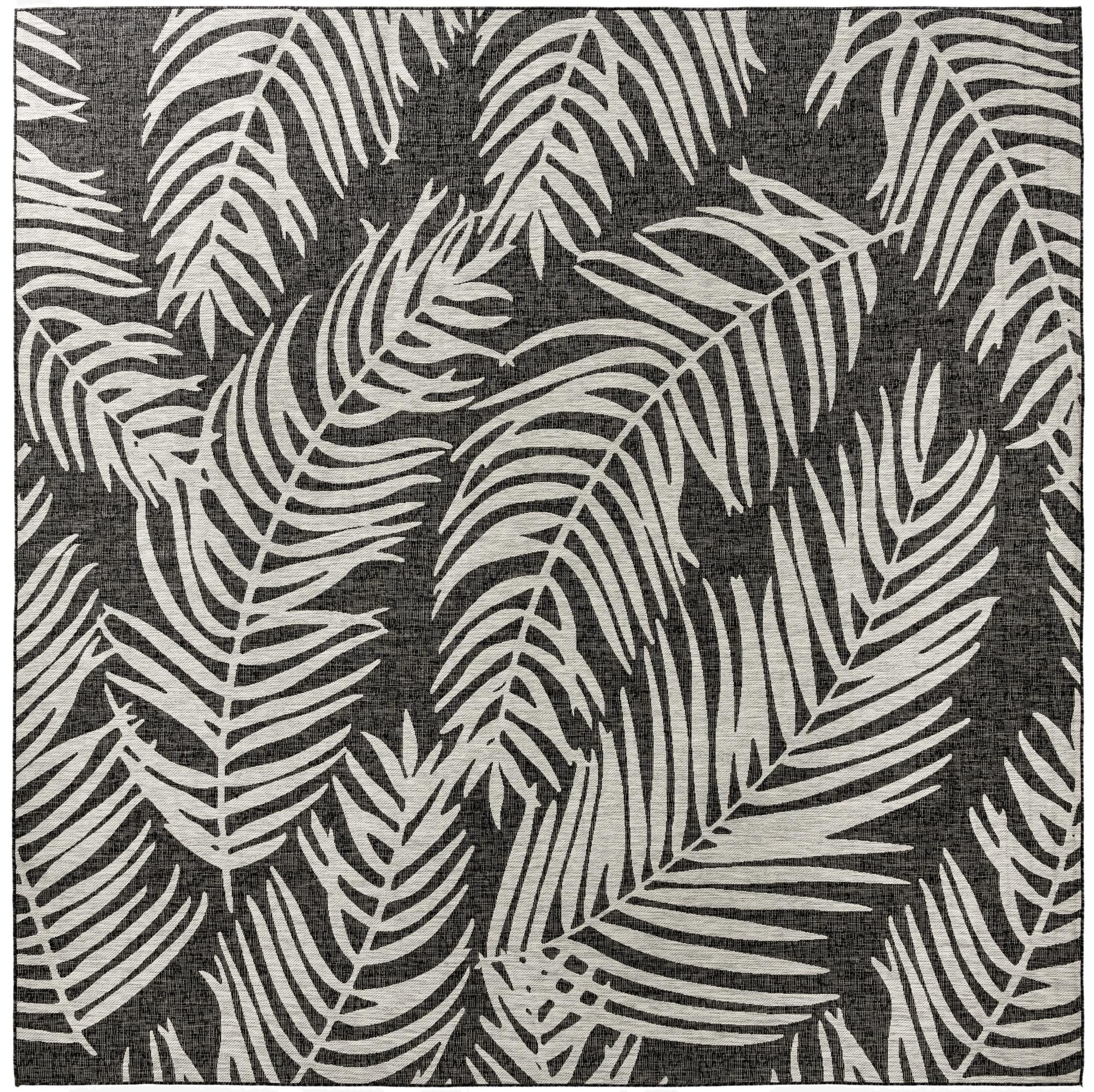 Primary image 13' x 13'  Washable Botanical Indoor / Outdoor Square Rug