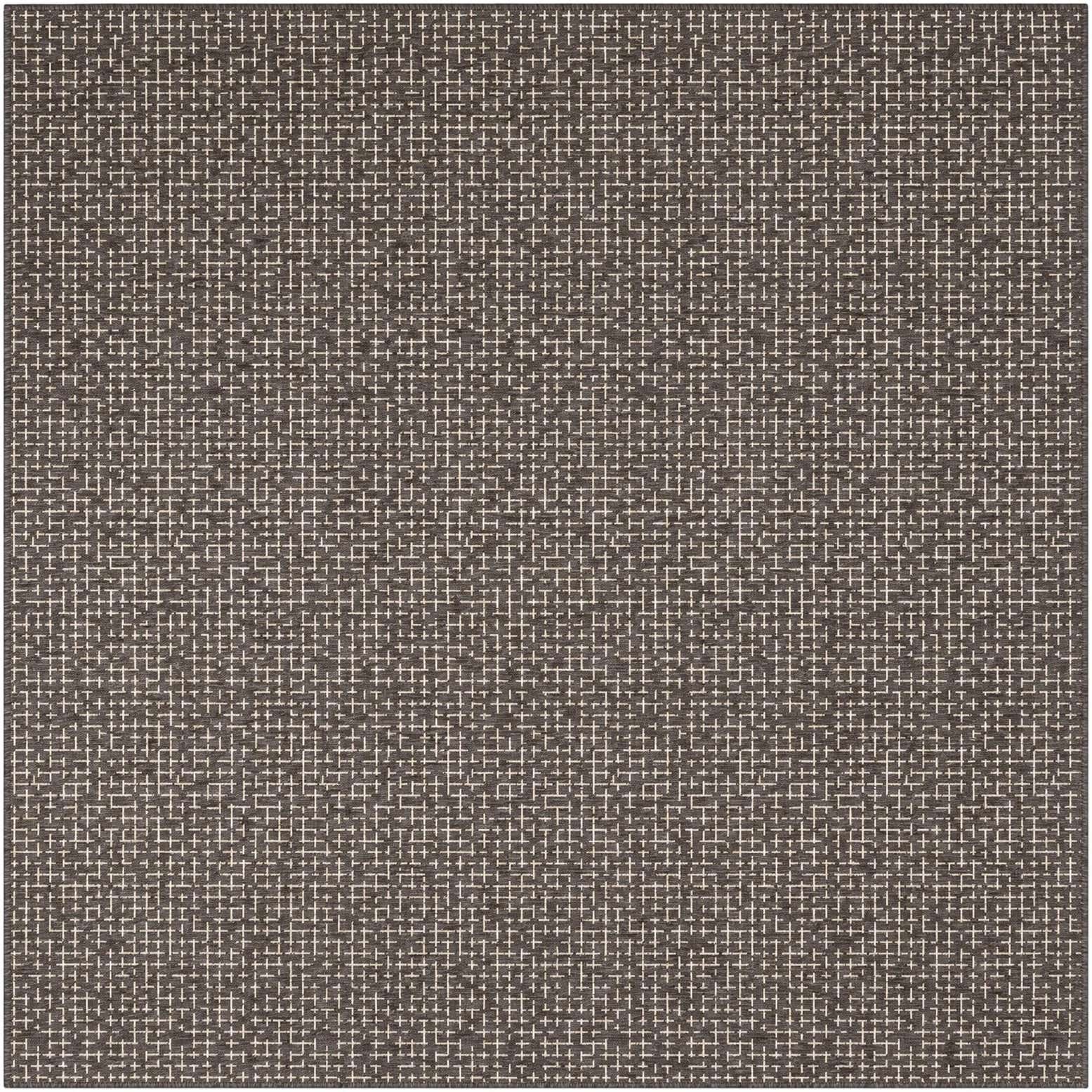 7' 10 x 7' 10 Easy-Clean Checkered Indoor / Outdoor Square Rug
