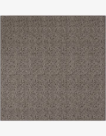 7' 10 x 7' 10 Easy-Clean Checkered Indoor / Outdoor Square Rug