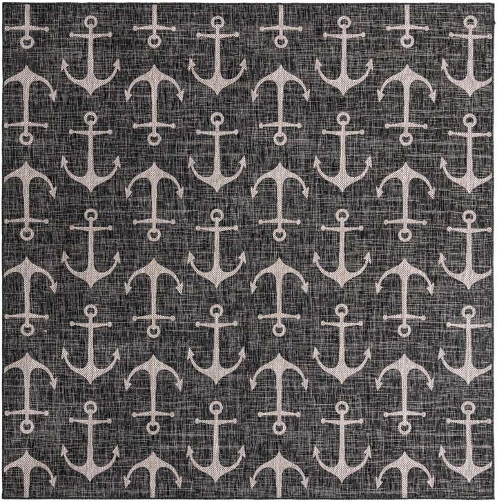 10' x 10' Easy-Clean Coastal Indoor / Outdoor Square Rug