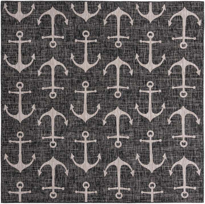 7' 10 x 7' 10 Easy-Clean Coastal Indoor / Outdoor Square Rug