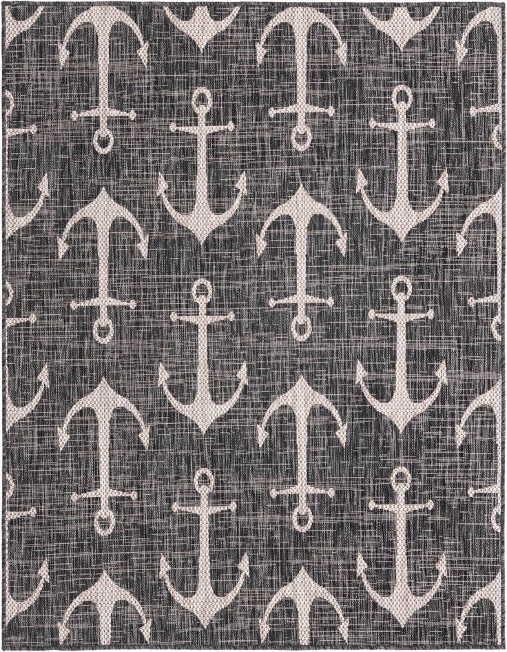 Detail image of 5' 3 x 5' 3 Easy-Clean Coastal Indoor / Outdoor Square Rug