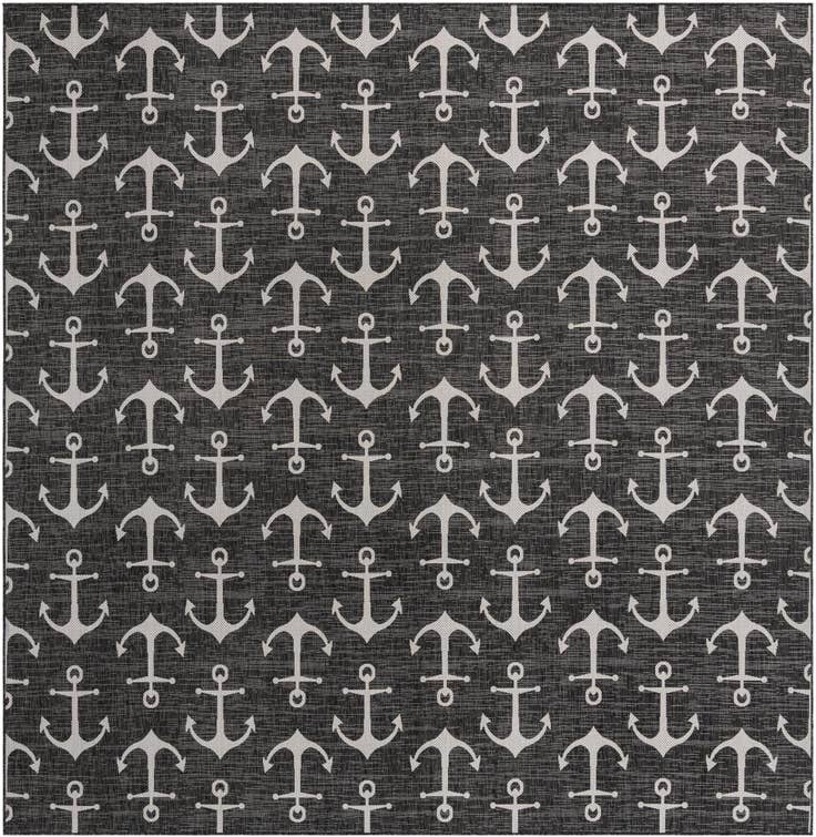 Detail image of 13' x 13' Easy-Clean Coastal Indoor / Outdoor Square Rug