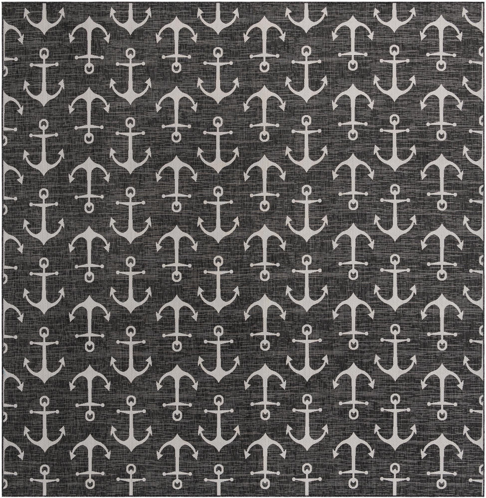 13' x 13'  Washable Coastal Indoor / Outdoor Square Rug