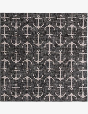 10' x 10' Easy-Clean Coastal Indoor / Outdoor Square Rug