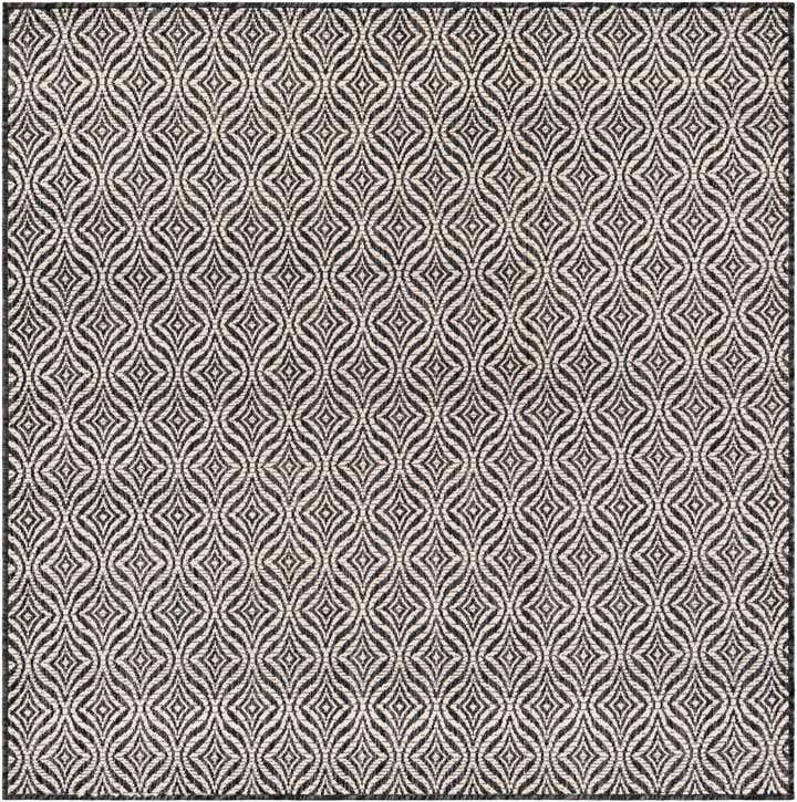 5' 3 x 5' 3 Easy-Clean Lattice Indoor / Outdoor Square Rug
