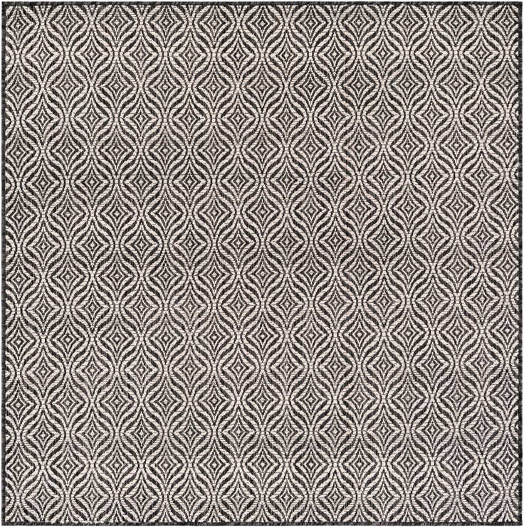Detail image of 5' 3 x 5' 3 Easy-Clean Lattice Indoor / Outdoor Square Rug