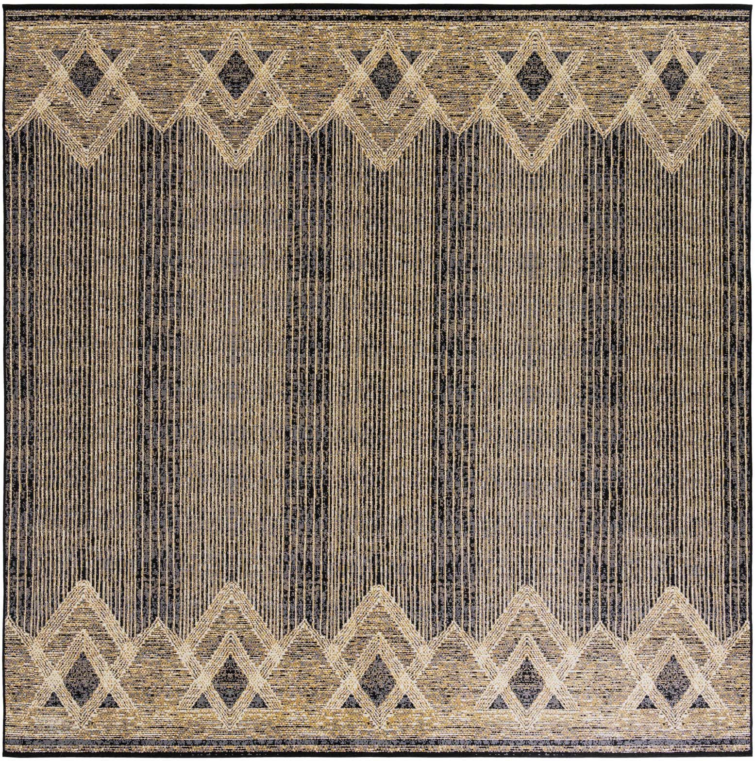 10' x 10' Easy-Clean Modern Indoor / Outdoor Square Rug